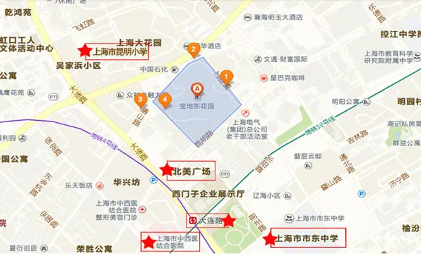东花园区位图